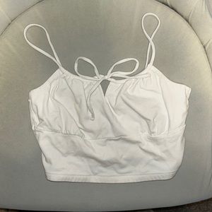 White Cropped Top